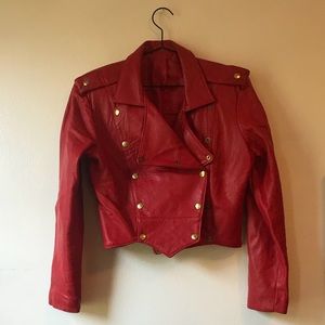 Authentic Red Leather Jacket